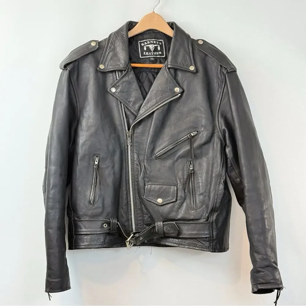 Barneys Leather Motorcycle Jacket - Picture 16 of 16